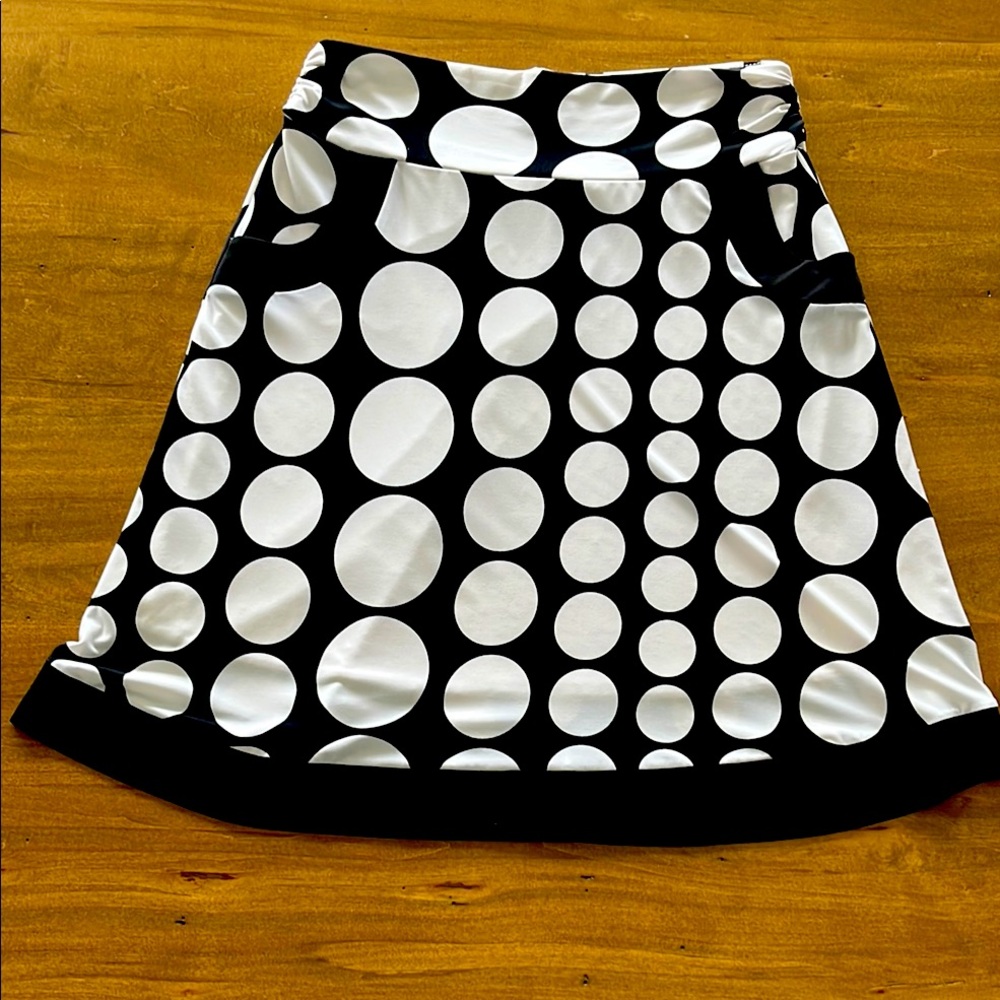 Polka Dot Women's Skirt - Black and White